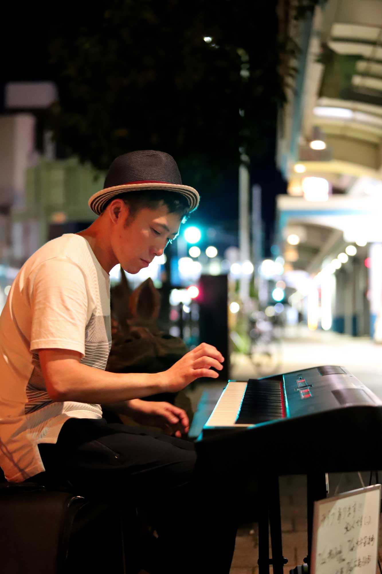 SINさん路上ライブ（人物写真撮影）