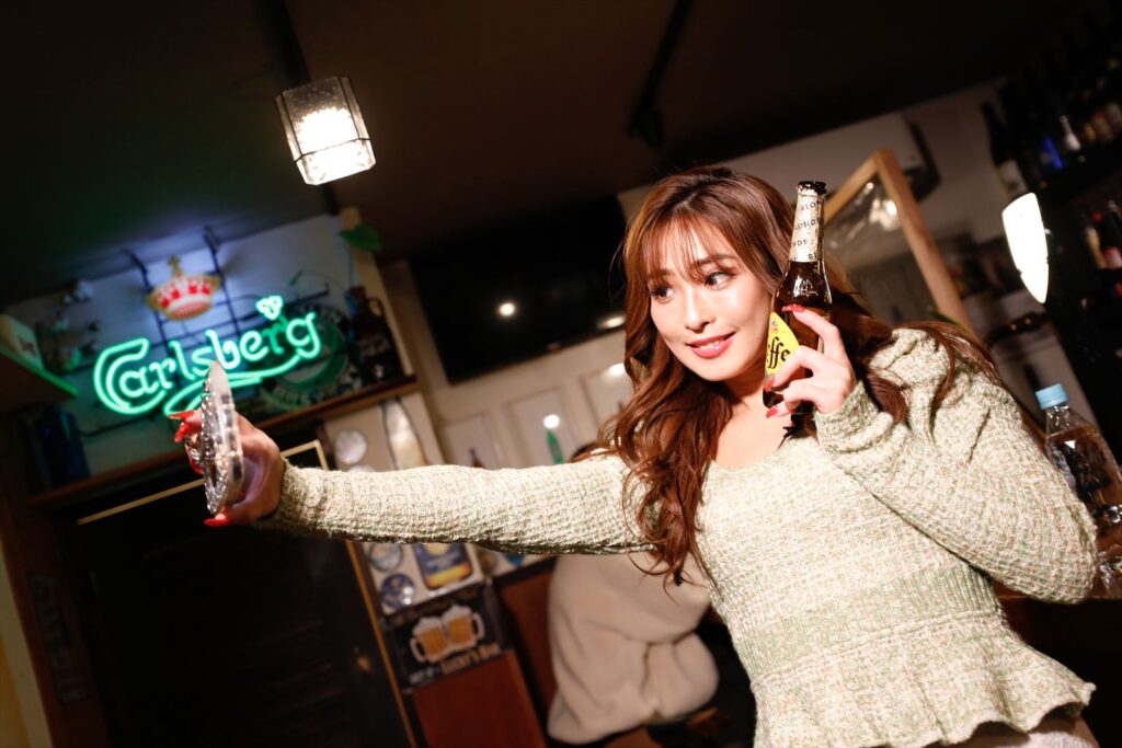 写真撮影 女子一人旅 撮影中写真