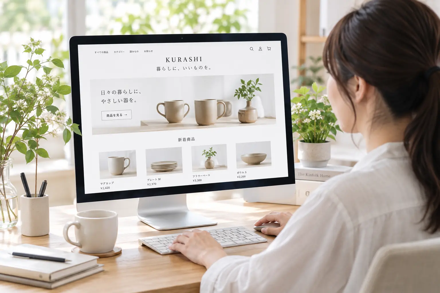ECサイトを制作するデザイナー