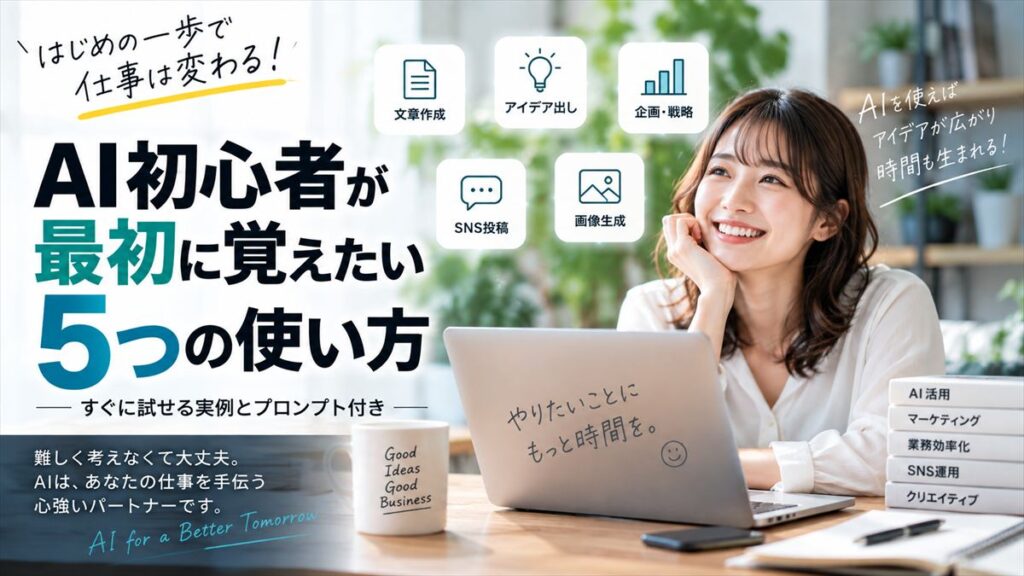 kr00018 AI初心者が最初に覚えたい5つの使い方
